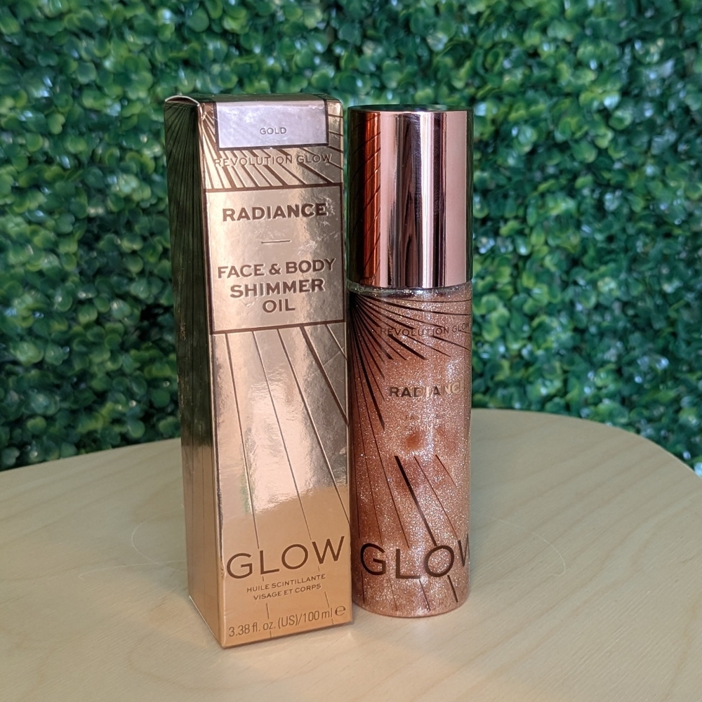 Revolution Gold Radiance Face Body Shimmer Oil, 100ml